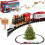 Electric Christmas Train Set with Steam Engine and Tracks 1