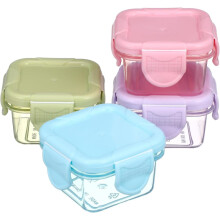 Zestaw lunchboxów ze stali nierdzewnej, 4 elementy, 2 przegrody