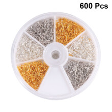 Mini Parafusos de Ilhós, Ganchos Pequenos para Fabricação de Joias, Acessórios para Olhos de Parafuso, Caixa com 1x0,3x0,1cm