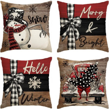 ColorLife Sneeuwpop Kussenhoes 18x18 inch