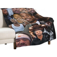 Michael B. Jordan Blanket – Soft, Warm Wool Plush Blanket for Room, Sofa, Office, Bed, Car, Camping – 30"x40", Four Seasons