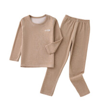 Kids thermal base layer set round neck coffee 13 years