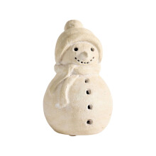Boneco de Neve Decorativo de Mesa em Resina - Branco Festivo, 1 Peça