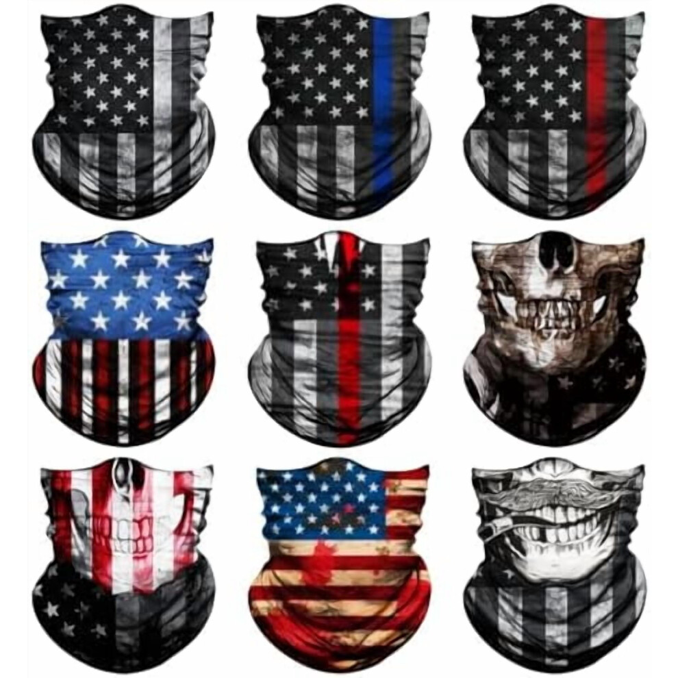 Neck Gaiter Face Mask Men Women,Seamless Bandana Rave Face Cover Scarf Mask,Balaclava,Headband, Head Wrap,Headwear 9170372992867