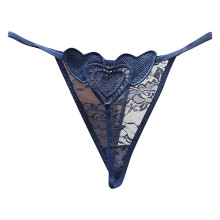 Dames kanten string, T-vormige slip met lage taille en V-vormig design, naadloos kanten string voor dames