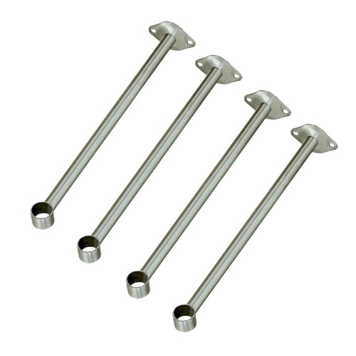 Stainless Steel Wardrobe Pipe Ceiling Mount Bracket Shower Rod Holder