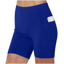Letnia wyprzedaż! Damskie spodenki do jogi, fitnessu, biegania, spodenki rowerowe, bawełniane, z kieszeniami, niebieskie, 2XL