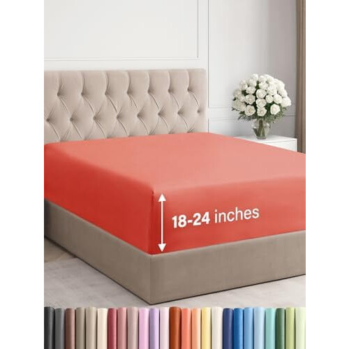 Cearșaf cu buzunare extra adânci, tip King, 45–60 cm