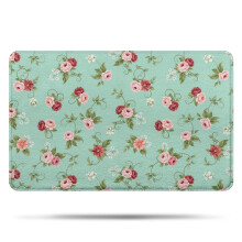 Tapis de bain à motif floral Pioneer Flower, tapis antidérapant en microfibre avec envers en caoutchouc, doux, pour baignoire/douche, 51 x 81 cm