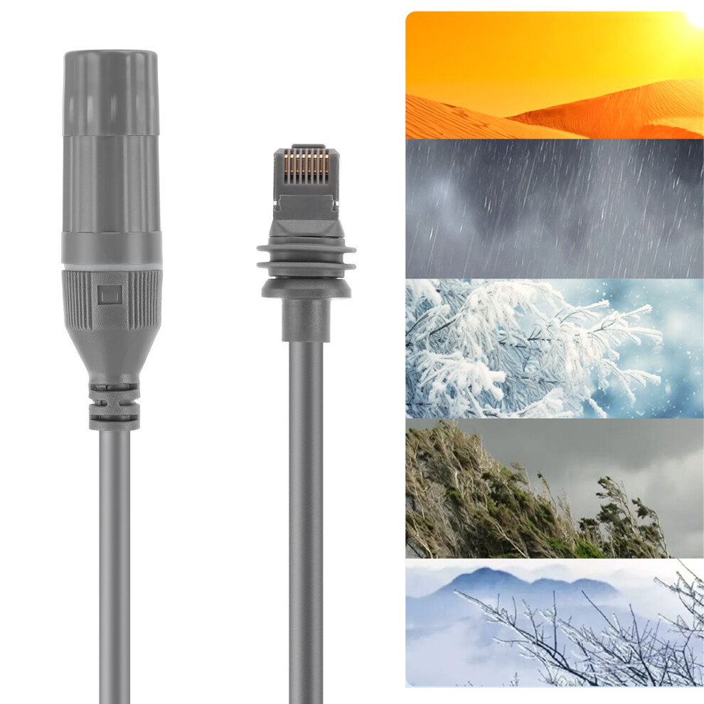 V3 Waterproof Satellite Cable Adapter 1200Mbps Ip68 Rectangular Spx To Rj45 9341384664558