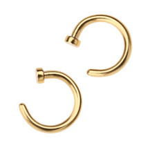 COSLUS2 db-os unisex sebészeti titán acél nyitott orrkarika orrpiercing fülbevaló 6 mm (arany)