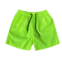 Férfi Rövidnadrág Kiárusítás, Férfi Lezser Húzózsinóros Zsebes Egyszínű Cukorka Színű Ötpontos Strandnadrág Fluoreszkáló Zöld4XL