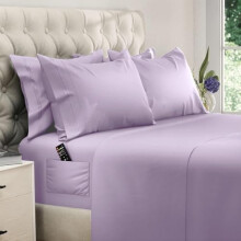 Queensize lakenset, 6-delig, verkoelend, 38 cm diep, compatibel met de Supreme collectie, 100% geborstelde microvezel, extra zacht, luxe