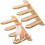 Wood Cat Stairs Wall Mount 4-Step with Jute Scratching 1