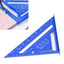 Escuadra para cerchas de 7 pulgadas, doble escala, azul