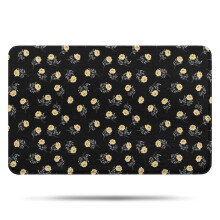 Tapis de bain fleuri Pioneer Flower, tapis antidérapant en microfibre avec envers en caoutchouc, tapis de sol doux de 43 x 69 cm pour baignoire et