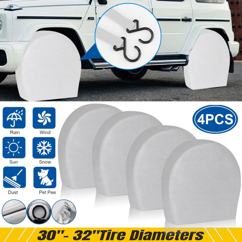 Tire Cover Set For Rv Suv Truck Trailer 30-32 Inch 913466500277