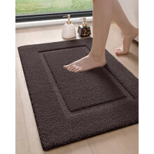 Tapis de bain lavable et antidérapant 91 x 61 cm, absorbant et à séchage rapide avec envers en caoutchouc, ultra-doux et moelleux pour baignoire