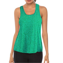 Weekend Activewear Tankini Tops for Women, Women Workout Tops Mesh Racerback Tank Yoga Shirts Gym Clothes, Vest for Women Green