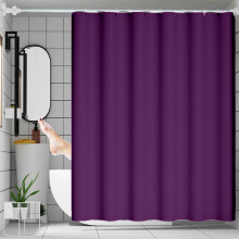 Cortina de chuveiro fosca roxa 180 x 180 cm