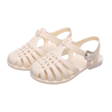 Scarpe per bambini UTTOASFAY, sandali per bambini, scarpe morbide da principessa, ciabatte romane da spiaggia, bianche, 4,5-5 anni