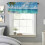 Cortina de varão azul oceano 42x18 polegadas 1