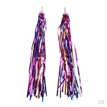 4x Nylon Handlebar Streamers Bike Handle Bar Tassels Ribbons Accessories - Colorful