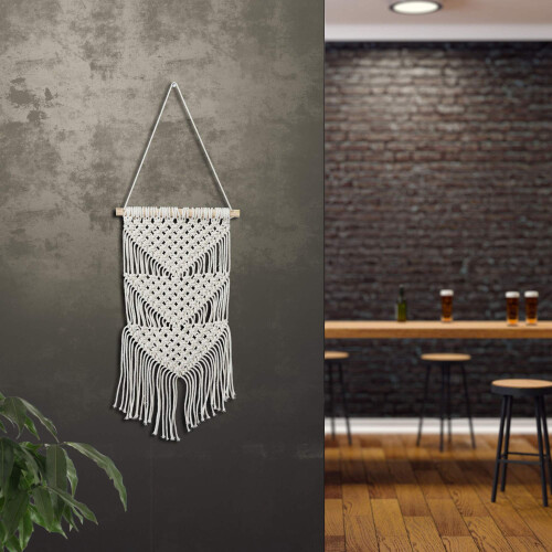Macramé seinäteline 1