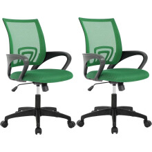 Chaise de bureau ergonomique verte (lot de 2)