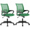 Chaise de bureau ergonomique verte (lot de 2) 1