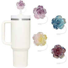 4 capace cu paie de 0,4 inch pentru pahar Stanley, set de capace cu paie din silicon pentru pahare Stanley de 30 și 40 oz, potrivite pentru paie de