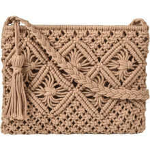 Boho gehaakte tas, zomerse strandtas, crossbodytas, boho schoudertas, handgemaakte gehaakte tas met kwastje.