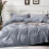 Housse de couette en coton lavé, format Queen, avec 2 taies d'oreiller 1
