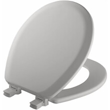 Sedile WC Cameron Silver rotondo antiscivolo in legno resistente