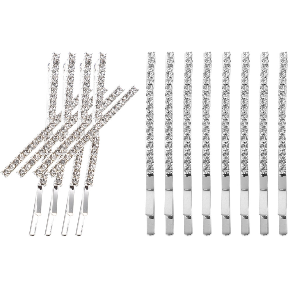 OUNONA 12-Piece Sparkling Rhinestone Bobby Pins Hair Clips Set Stylish Hair Accessories for Women and Girls