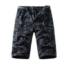 Pantaloncini cargo da uomo Heyac, taglia 36, vita elasticizzata, velluto a coste, cotone leggero, multitasche, vestibilità ampia.