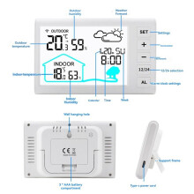 Binnen- en Buitenthermometer, Hygrometer, Draadloos Weerstation, Weersvoorspelling voor Thuis, Klok, Weerstations