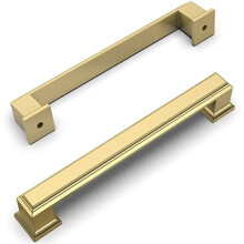 Brushed Gold Cabinet Pulls 5" Center-to-Center 10-Pack