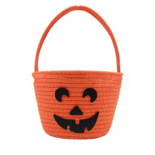 Καλάθι με γλυκά από κολοκύθα για το Halloween από βαμβακερό σχοινί
