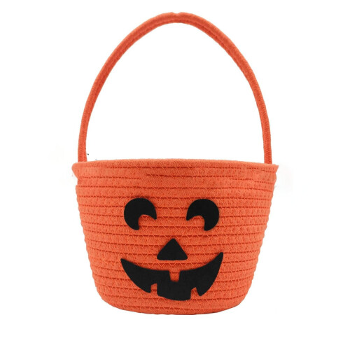 Καλάθι με γλυκά από κολοκύθα για το Halloween από βαμβακερό σχοινί