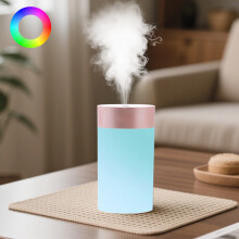 Tragbarer USB-Luftbefeuchter mit Umgebungslicht, 400 ml