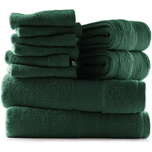 Conjunto de 6 Toalhas de Banho de Algodão – 700 g/m², Algodão Penteado