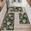 Σετ χαλιών κουζίνας με boho floral σχέδια 3 τεμαχίων – Αντιολισθητικό και πλενόμενο 1