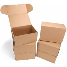 10x7x5" Brown Shipping Boxes (6-Pack), Tab Lock Tuck Top Mailers for Small Business, Compatible with Standard Mailing