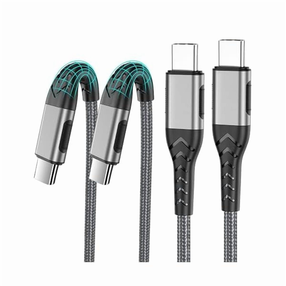Usb-C To Usb-C Charger Cable 10Ft 100W Fast Charging 2-Pack Silver 9032631852179
