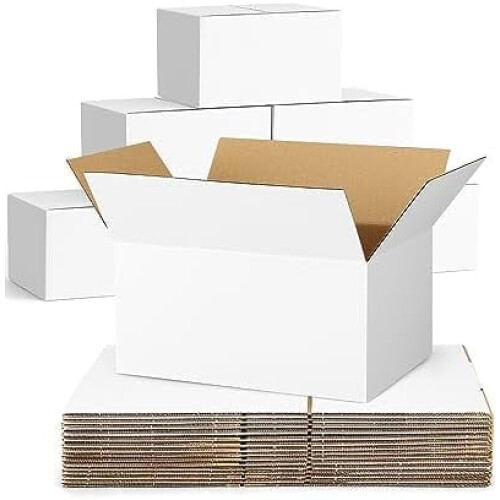 Kleine verzenddozen 9x6x4 inch, wit golfkarton