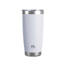 Gobelet isotherme en acier inoxydable blanc de 590 ml (20 oz).