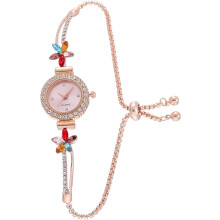 Damesmode Eenvoudig Bloemenarmband Horloge Quartz Licht Luxe Horloge