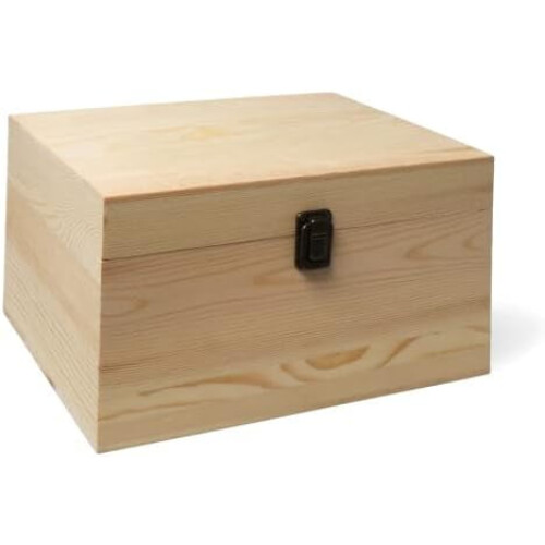 Ατελές Ξύλινο Κουτί με Μεντεσέ Καπάκι 10,7x8x5,7 ίντσες