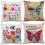Conjunto de 4 capas de almofada de linho bege, 45x45cm 1